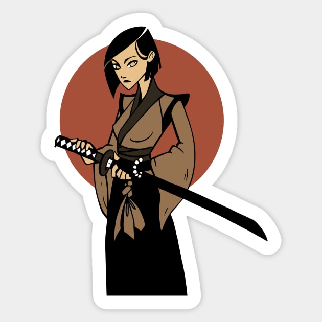 Samurai Girl Sticker by AdrianaOrellana